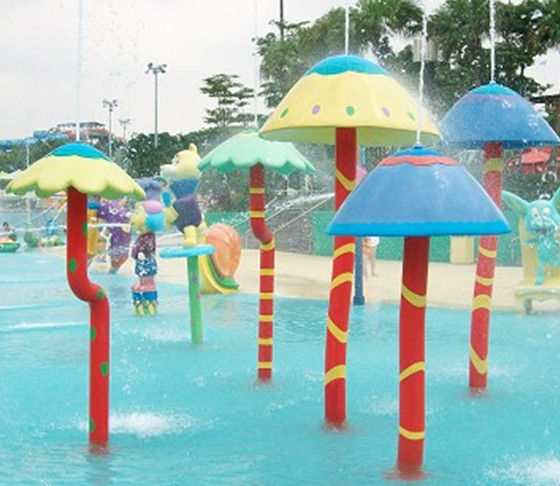 Προσαρμοσμένος εξοπλισμός Aqua μανιταριών ψεκασμού φίμπεργκλας Waterpark για τα παιχνίδια παιδιών
