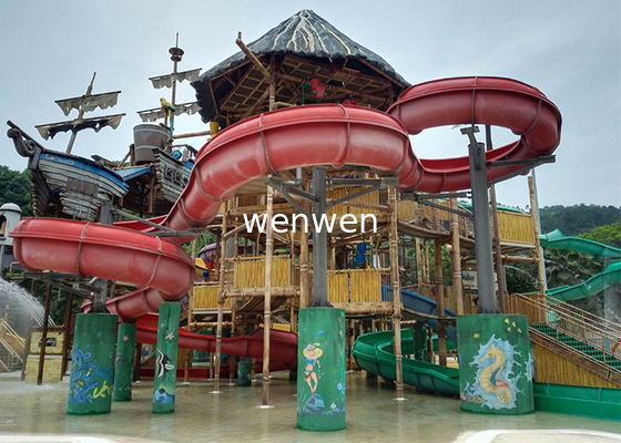 1 Rider Water Park Slide κατασκευασμένο με ανθεκτική υαλοπλαστική και φορτίο 1Rider/Slide